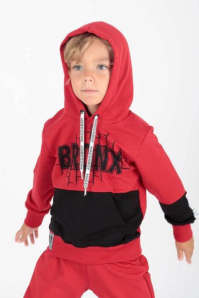 AHENGİM Boy's Bronx Printed Trend Tracksuit Set Ak2235