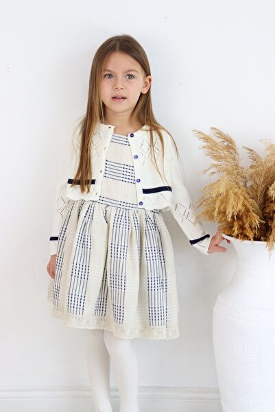 Sevimli Bolerolu kız çocuk elbise