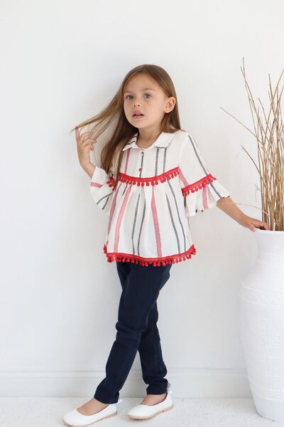 Sevimli Pants Set, blouse, shirt, summer, summer set, pants, girl, double set