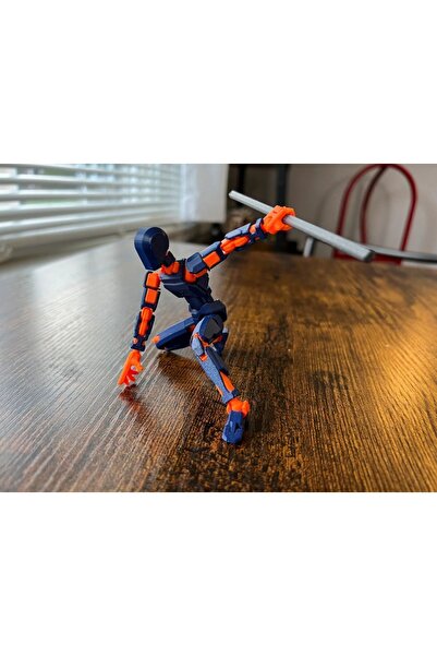 Loop3D Dummy 13 Knk13 T13 Oynar Eklemli Oyuncak 14cm Lacivert Turuncu