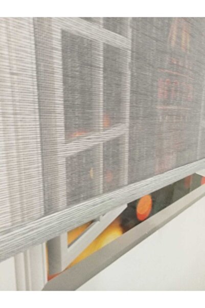 BULUT Çift Mekanizmalı Gri Mat Stor Gri Tül Aliminyüm Boru Ve Kasa