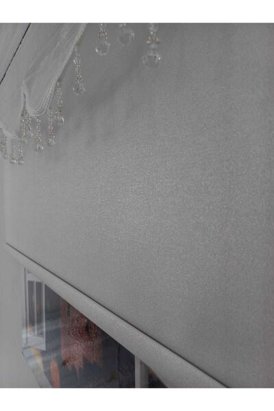 BULUT ÇİFT MEKANİZMALI BONCUKLU 1. KALİTE BEYAZ ŞERİT TÜL, 1.KALİTE BEYAZ SİMLİ MAT STOR(%85 GÜNEŞİ KESER)