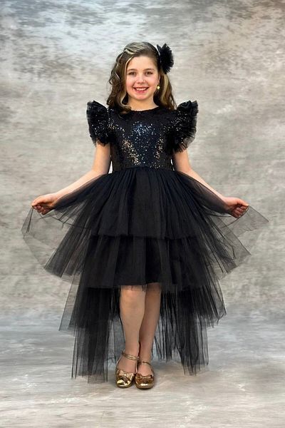 ABİYEKİDS Παιδικό βραδινό φόρεμα με παγιέτες Katkat Tailed Style Aby745