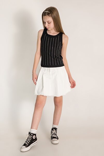 DMB BOYS & GIRLS Kız Çocuk Pamuklu Bel Ayarlanabilir Şort Etek