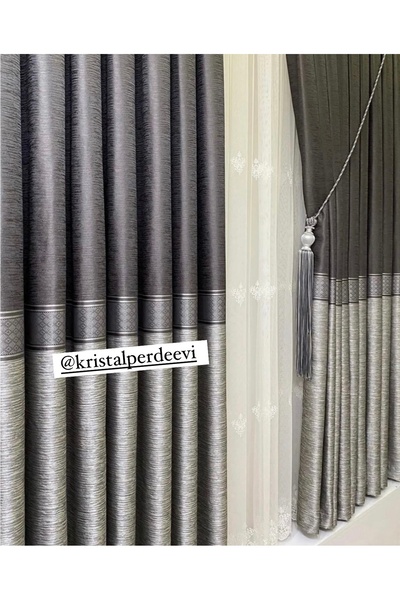 beatiful Pari?s Fon Perde 1/3 Sik Pi?le Boru Pi?le Tek Kanat  Aksesuar Hedi?y...