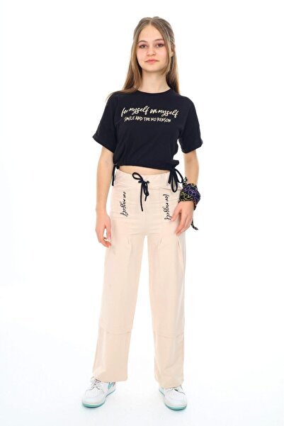 Asortix طقم بدلة رياضية صيفية من القطن 100% للفتيات - طقم علوي وسفلي