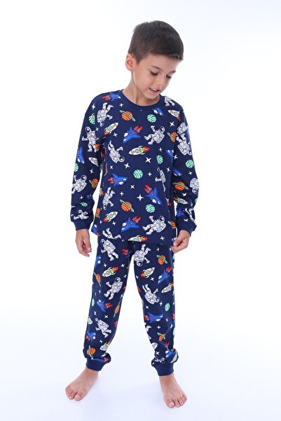 Generic Brand Galaksija i astronaut, štampani 100% pamučni set pidžama za deč...