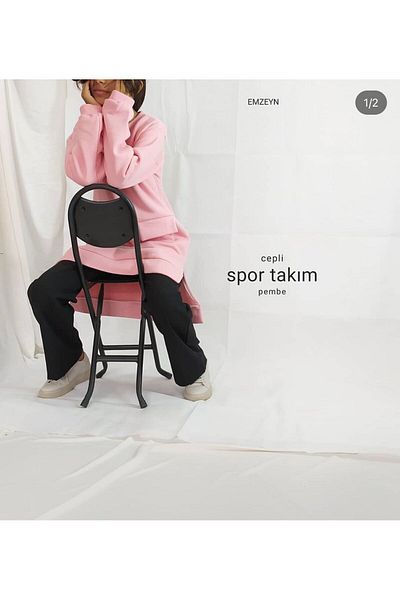 EMZEYN Pink Raised 3 Thread Girl's Tunic and Trousers Set