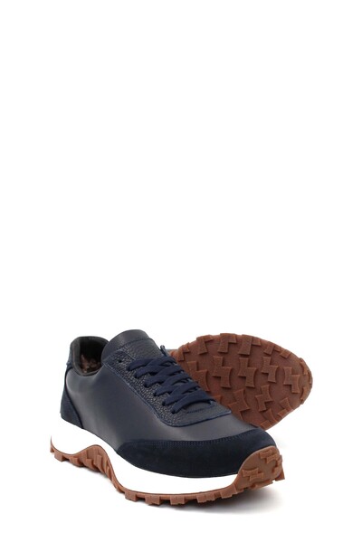 FAST STEP Чоловічі спортивні кросівки - натуральна шкіра та хутряні деталі, модель 723KMA5002