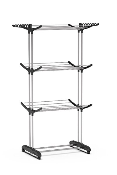 Genel Markalar Raptor 3 Katlı Mega Boy Xxl Tekerlekli Alüminyum Çamaşırlık Kurutmalık