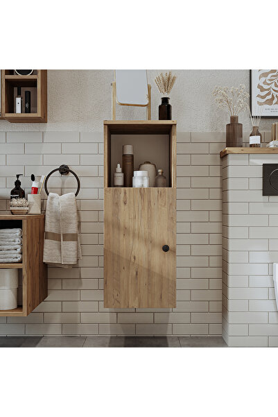 ROOMART Banyo Dolabı Mat Mdf 90 X 35 Cm Banyo Boy Dolabı