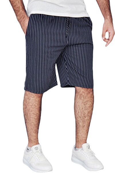 wingetstar Erkek Lacivert Çizgili Iki Iplik %85 Pamuk %15 Polyester Rahat Kal...