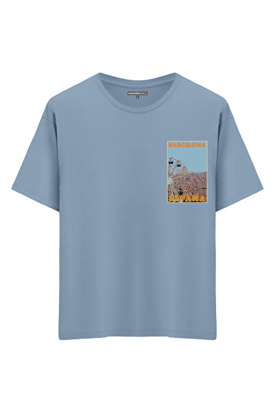 Mounte Bianca Unisex Barselona - Oversize kroj T-shirt