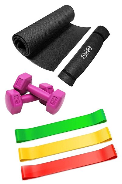 Tosima Set de exerciții Pilates Pernă Pilates 3 bucăți de cauciuc de rezisten...