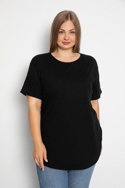 DONEX Tricou cu fantă de mărime mare pentru femei