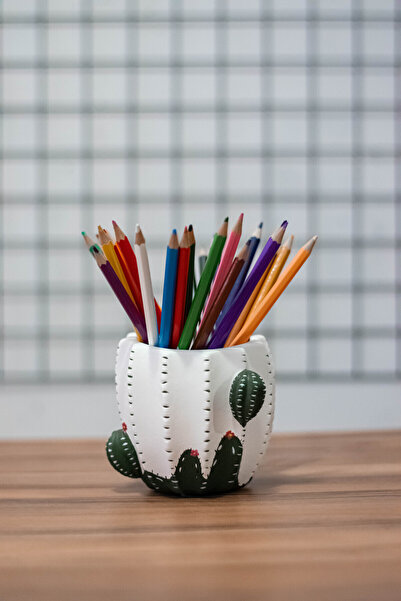 Genel Markalar KAKTÜS KALEMLİK BEYAZ YEŞİL