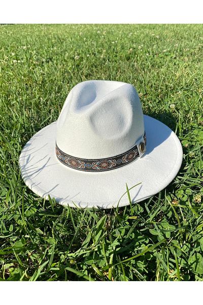 nuit White Fedora Hat