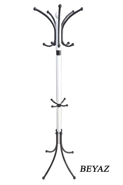 TOLUNAY White Metal Clover Model Coat Rack Standing Hanger