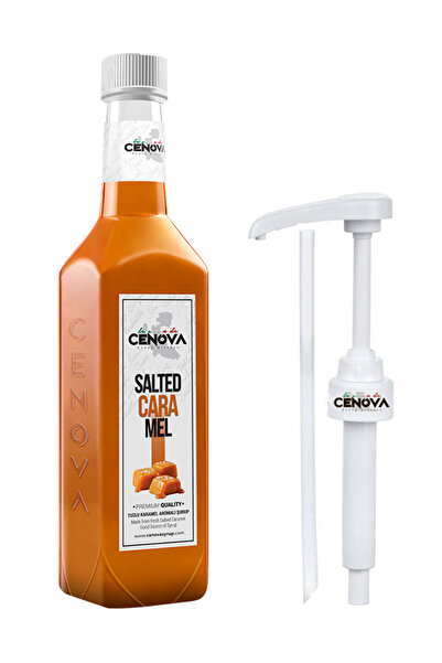 Cenova Salted Karamel Kahve-Kokteyl Şurubu 1000 ML Gurme Seri Pompa Dahil