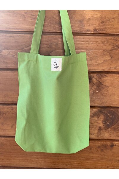 fimugift Yeşil Körüklü Bez Çanta