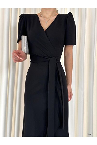 Masspera Βραδινό φόρεμα με διπλό στήθος Πριγκίπισσα με κοντό μανίκι ζωσμένη φ...