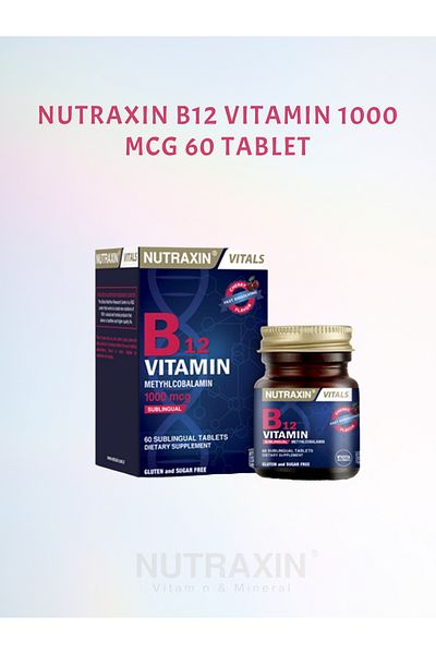 Nutraxin Vitamin B12 1000 Mcg - 60 Tablets Facial Cleansing Gel 1Pcs