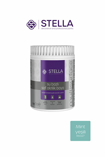 Stella Saf Akrilik Boya Mint Yeşili 1 Lt