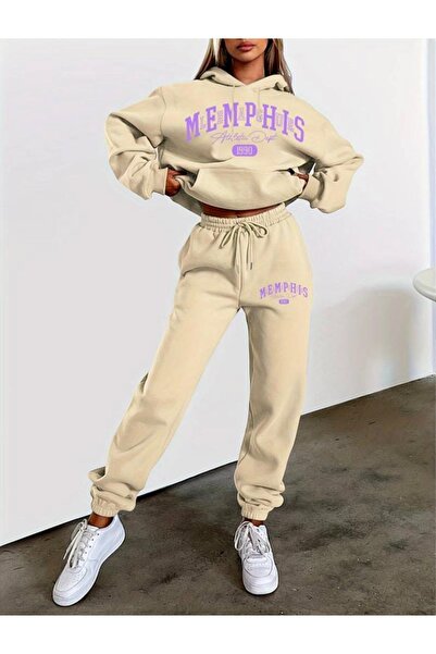 CAST COLLECTİON Μπεζ γυναικεία φόρμα Memphis