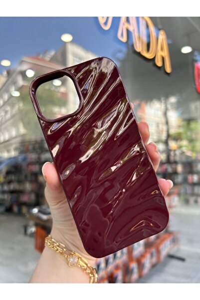 OVADA İphone 13/14/15 Uyumlu Kamera Korumalı Kabarmalı Dalga Desenli Kılıf