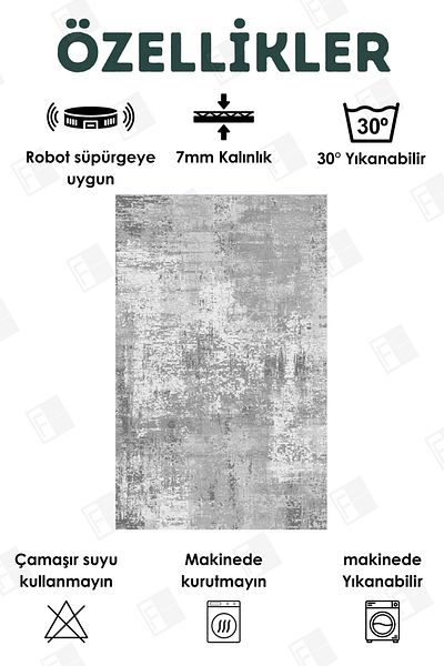 Faiend Set de 2 covoare și covorașe de baie antiderapante - set de scaune de toaletă lavabile (5)