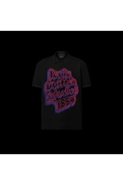 Luxury Brands Boutique تي شيرت لويس V. أسود Pique Polo Regulär Fit مطرز