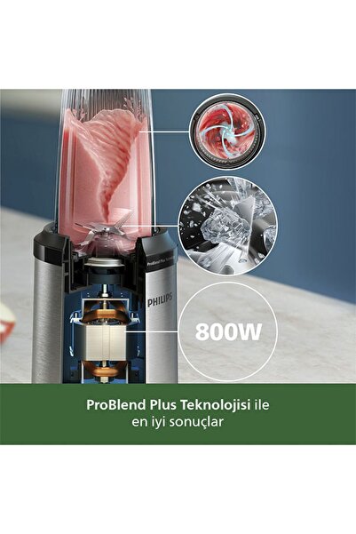 Philips 5000 Serisi Blender 800W, ProBlend Plus Teknolojisi, 0,7 Lt Kapasiteli Hazne, HR2764/00