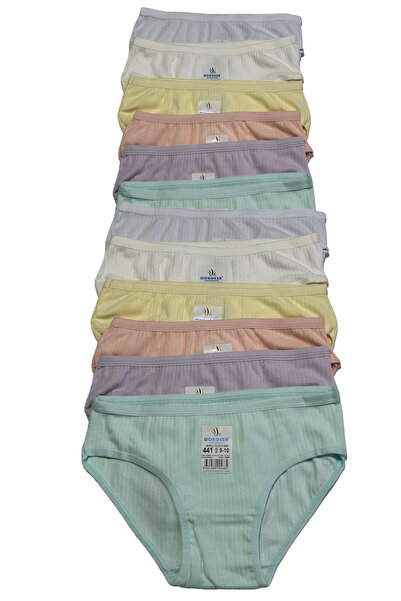 bejamonti chocolate baby kids Set of 12 Girls' Cotton Combed Bikini Panties