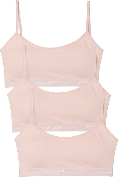 Momslab Flat Bustier με λουράκι σχοινιού και μαξιλαράκια - Συσκευασία των 3