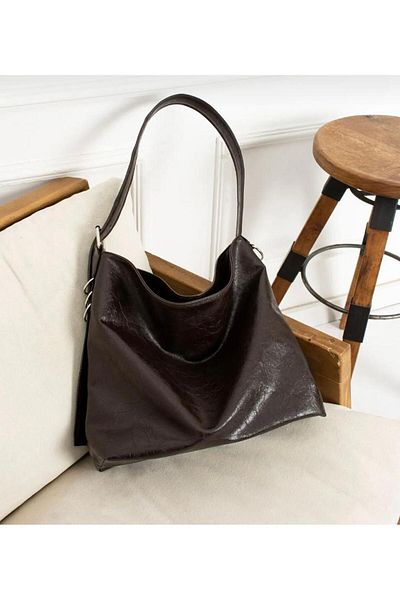 Mercan Stores Women's Bitter Brown Vintage Leather Large Luxury 100% Equivalent Women's Shoulder and Shoulder Bag, Laptop Bag