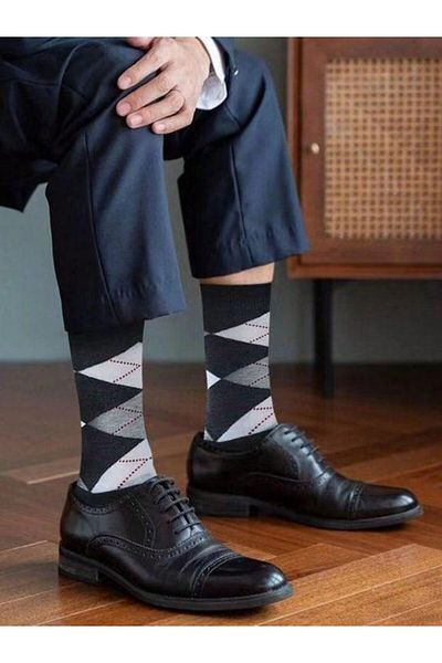 MY MENORA SOCKS Комплект мъжки чорапи от 8 броя - Двойни памучни класически