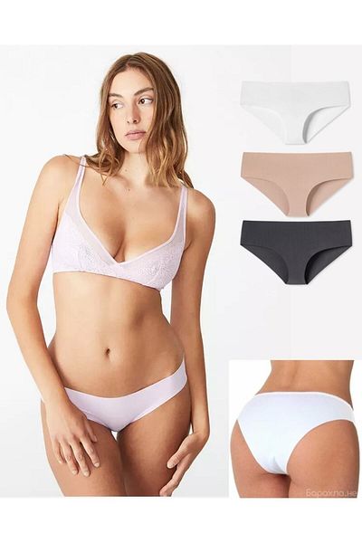Momslab Γυναικεία εσώρουχα χωρίς ραφή κοπής με λέιζερ - Συσκευασία των 3