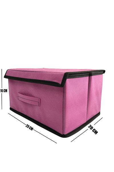 TURİNHOME Box Storage Box, Multi-Purpose Box, Fabric Box, Organizer Organizer Box with Lid