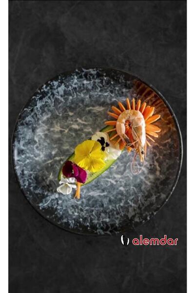 Bonna Porselen Sepia Seri Servis Tabağı 27 Cm (6 ADET)