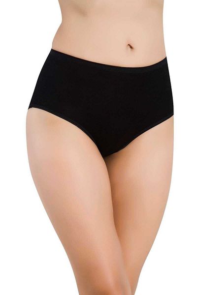 Momslab Chiloți bikini din bambus cu talie înaltă - negru pachet de 3