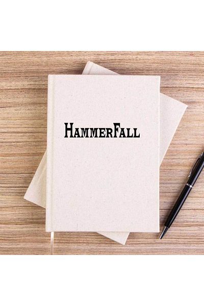 Z zepplin دفتر ملاحظات قماشي غير مبطن بنص Hammerfall