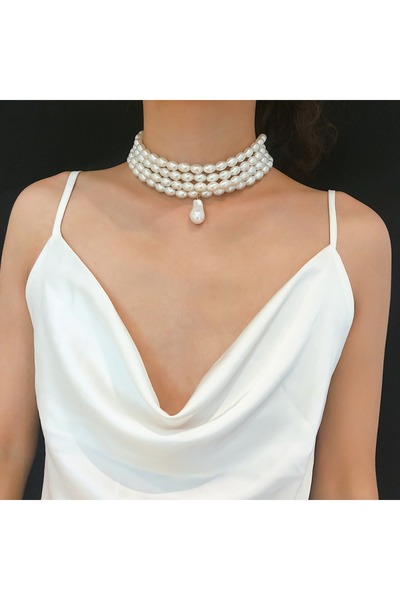 İPAR AKSESUAR CHOKER ŞIK İNCİ KOLYE