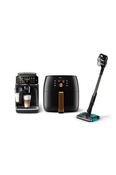 Philips Çeyiz Seti ( Xc8349/01 Dikey Süpürge, Ep4341/50 Espresso Makinesi, Hd9867/90 Airfryer )