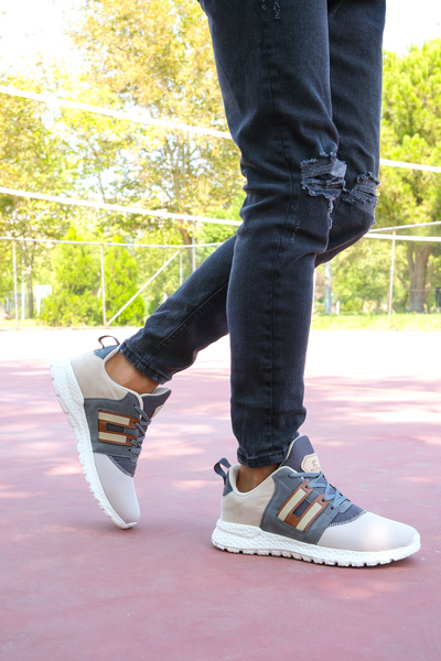 Riccon Caildaer Erkek Sneaker 0012083 Bej Füme Taba