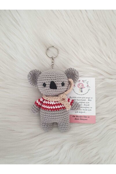 On marifet yün ve hobi dünyası Amigurumi Organik Örgü Oyuncak Anahtarlık