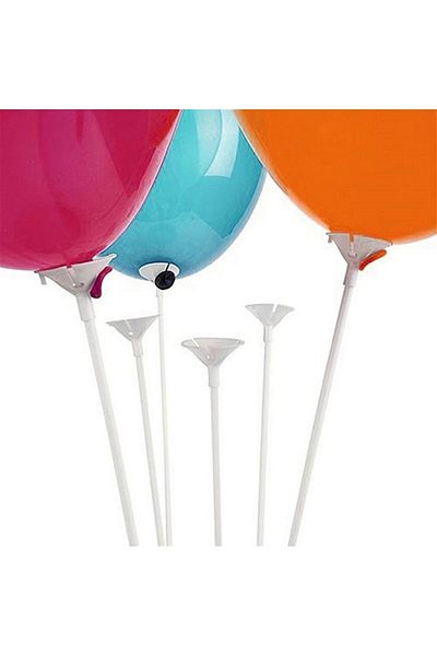 EXİZTİCARET 50 Balloon Stick and Funnel Set - Handle and Holder