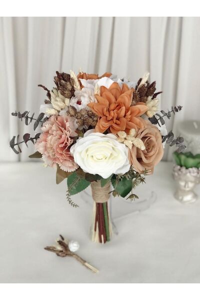 Paparti Yeni Sezon Yeni Toprak Mucizesi Gelin Çiçeği Gelin Buketi Ve Damat Ya...