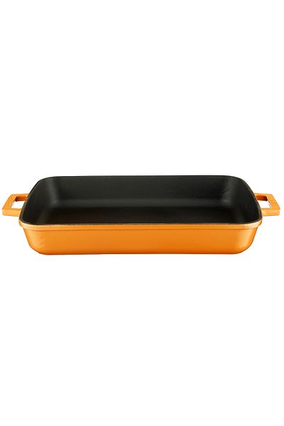 Lava Cast Rectangular Rosto and Oven Tray Cast Iron Solid Double Handle Spring Series Size 26x4