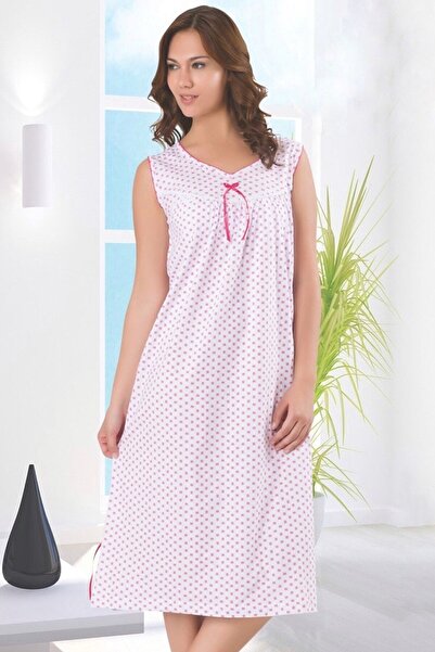 ATINÇ Kolsuz Pamuk Penye Gecelik