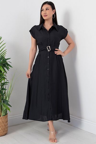 PULLIMM فستان بأزرار مع حزام NY4306